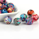Mixed Colors Flower Ball Polymer Clay Beads DIY Accessory