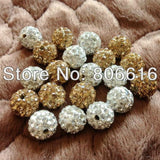 10MM 50Pcs/Pack Round Ball Clay & Czech Stone Jewelry Beads