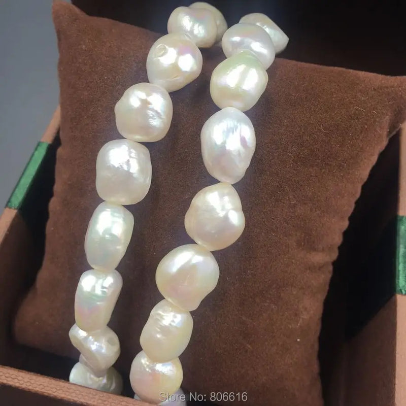 10MM 66Pcs Natural Freshwater Pearl Baroque Loose Bead Strands Jewelry Beads