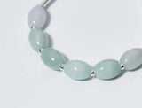 925 Sterling Silver Emerald Jade Stone Bangle Bracelet