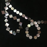 Natural Butterfly Shell Round Square Jewelry Beads 76Pcs