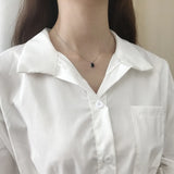 Minimalist 925 Sterling Silver Agate Oval Pendant Necklace Charm