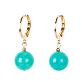 Aquamarine Gemstone Beads Earrings Christmas Gift Freshwater CARNIVAL Diy