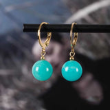 Aquamarine Gemstone Beads Earrings Christmas Gift Freshwater CARNIVAL Diy