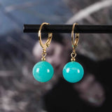 Aquamarine Gemstone Beads Earrings Christmas Gift Freshwater CARNIVAL Diy