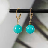 Aquamarine Gemstone Beads Earrings Christmas Gift Freshwater CARNIVAL Diy