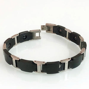 10MM Ceramic Stainless Steel Men's Chain Bracelets Hematite Magnetic Male