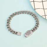 10MM Stainless Steel Personalized Family Love Tag Bracelet for Men