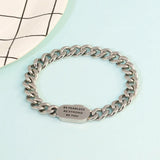 10MM Stainless Steel Personalized Family Love Tag Bracelet for Men