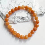 10MM Orange Ruby Bracelet Vintage Stone Jewelry
