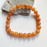 10MM Orange Ruby Bracelet Vintage Stone Jewelry