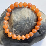 10MM Orange Ruby Bracelet Vintage Stone Jewelry