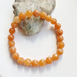 10MM Orange Ruby Bracelet Vintage Stone Jewelry