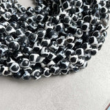 10MM Faceted Undyed Football DZI Agate Gemstone Beads