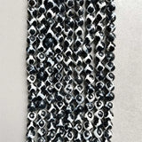 10MM Faceted Undyed Football DZI Agate Gemstone Beads