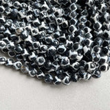 10MM Faceted Undyed Football DZI Agate Gemstone Beads