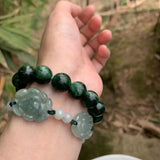 10MM Green Seraphinite Bracelet Women Men Clinochlore Crystal