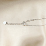 10MM Heart Bezel Necklace Breast Milk Resin 925 Silver