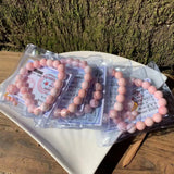 10MM Natural Pink Queen Shell Bracelet for Women