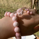 10MM Natural Pink Queen Shell Bracelet for Women