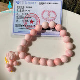 10MM Natural Pink Queen Shell Bracelet for Women