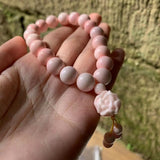 10MM Natural Pink Queen Shell Bracelet for Women