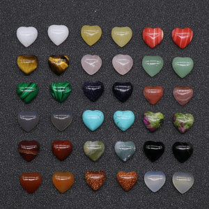 10MM Natural Stone Heart for Earrings, Necklace