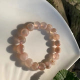 10MM Natural Cherry Blossom Agate Bracelet Round Beads Crystal Gemstone Jewelry