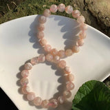 10MM Natural Cherry Blossom Agate Bracelet Round Beads Crystal Gemstone Jewelry