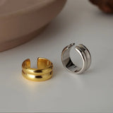 925 Sterling Silver Convex Surface Clip Earrings TLE1176