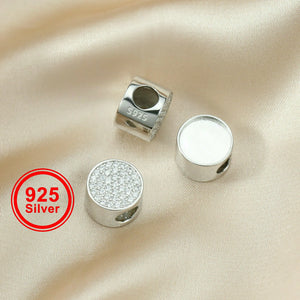 10MM Bezel Beads Settings Breast Milk Resin Pendant 925 Sterling Silver