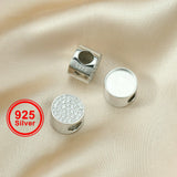 10MM Bezel Beads Settings Breast Milk Resin Pendant 925 Sterling Silver