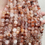 10MM Red Quartz Multi-Inclusions Crystal Stone Beads for Jewelry Making