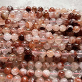 10MM Red Quartz Multi-Inclusions Crystal Stone Beads for Jewelry Making