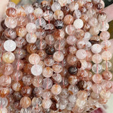 10MM Red Quartz Multi-Inclusions Crystal Stone Beads for Jewelry Making