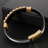 10MM Wide Stainless Steel Bracelet for Men Engraveable