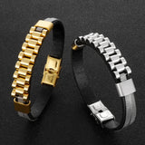 10MM Wide Stainless Steel Bracelet for Men Engraveable