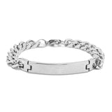 Punk Stainless Steel Cross Bible Prayer Wrist Bracelet For Men