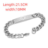 Punk Stainless Steel Cross Bible Prayer Wrist Bracelet For Men