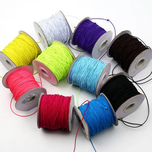 10M 1mm Nylon Cord Rubber Stretch Beads Cord Colored Elastic Thread DIY Jewelry