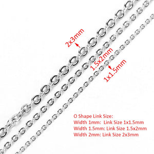 Stainless Steel Chain Necklace DIY Jewelry Making Components
