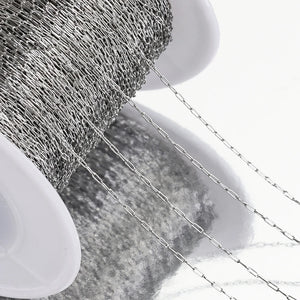 10M 2M Stainless Steel Chain Thin Beading Cable Chains DIY Bracelet Necklace
