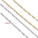10M 2M Stainless Steel Chain Thin Beading Cable Chains DIY Bracelet Necklace