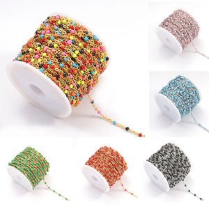 10M Stainless Steel Bead Chain Enamel Necklace Ball Chain