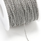 10M Stainless Steel Chain Roll Bracelet Necklace DIY Jewelry Making DIY Bulk