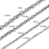 10M Stainless Steel Chain Roll Bracelet Necklace DIY Jewelry Making DIY Bulk