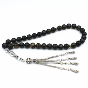 10Mm Natural Agate Round Beads Islamic Rosary Allah Bracelet Pendant