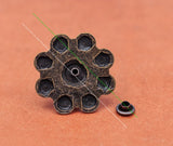 10PC 27mm Vintage Brass Flower Concho Rivetback