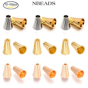 10PC 7 Style Brass Bead Cones Mix for DIY Crafting Jewelry Making