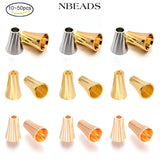 10PC 7 Style Brass Bead Cones Mix for DIY Crafting Jewelry Making